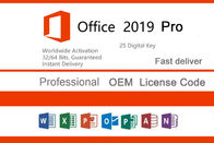 Computer Microsoft Office 2019 Pro plus Zeer belangrijke, met 32 bits Office 2019-Oem Sleutel met 64 bits